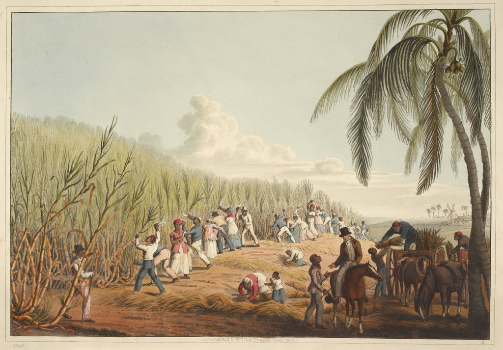 Ten Views in the Island of Antigua, in which are represented the process of sugar making, and the employment of the negroes ... From drawings made by W. Clark, etc.