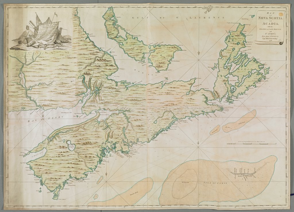 MAP OF NOVA SCOTIA, OR ACADIA; with the ISLANDS of CAPE BRETON and ST. JOHN'S, From Actual SURVEYS